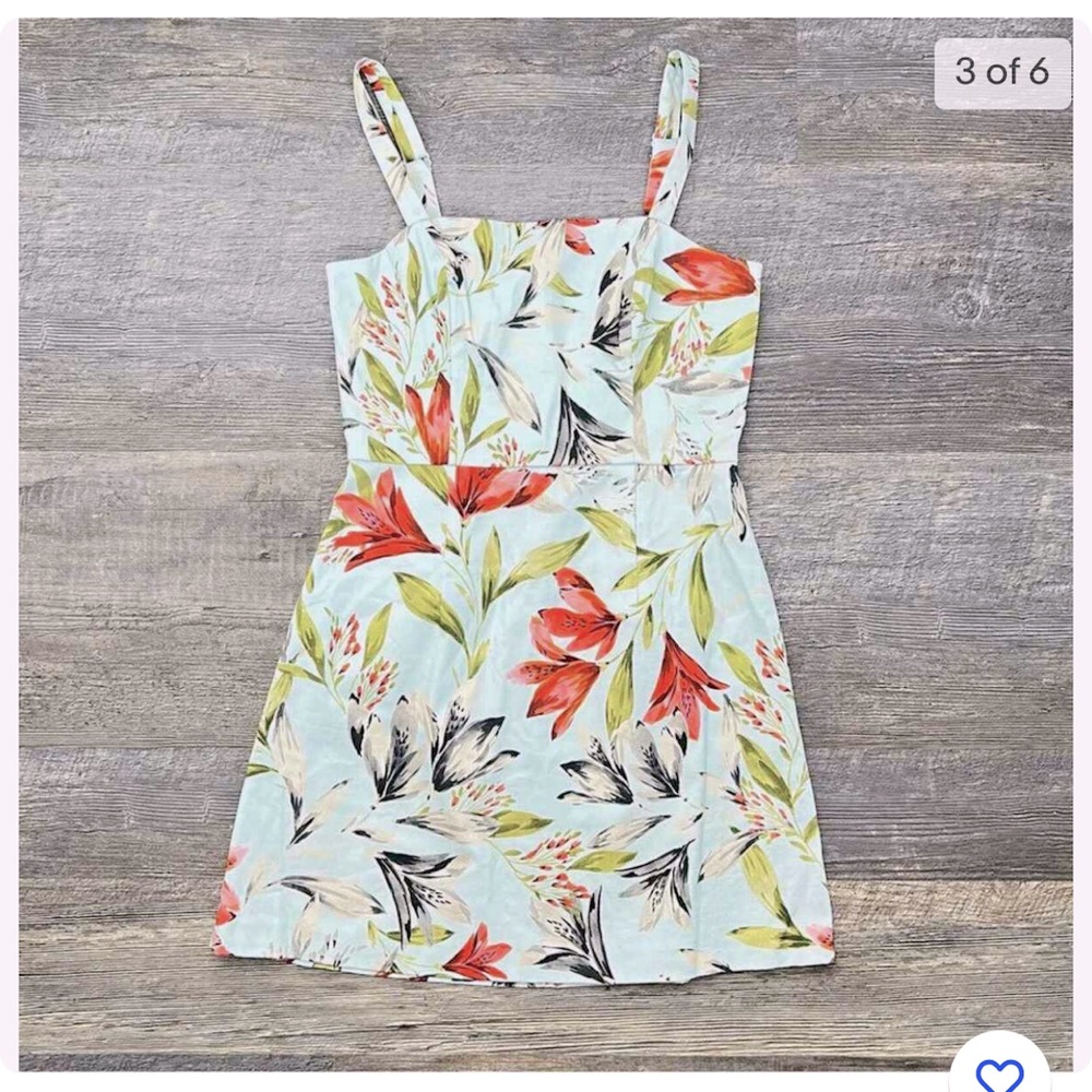 French Connection blue floral fit & flare mini sundress